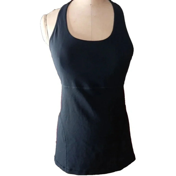 LULULEMON Black Racerback Active Athletic Gym Lounge Wear Top SZ 10 - Picture 11 of 13